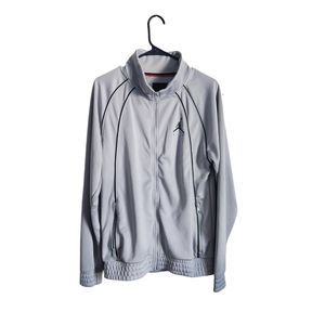 Vintage Air Jordan Jumpman Gray Full Zip Track Jacket Mens Small Flight‎ Y2K